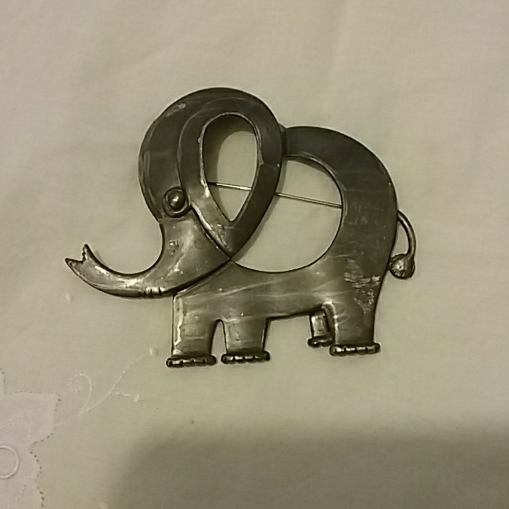 Vintage elephant brooch